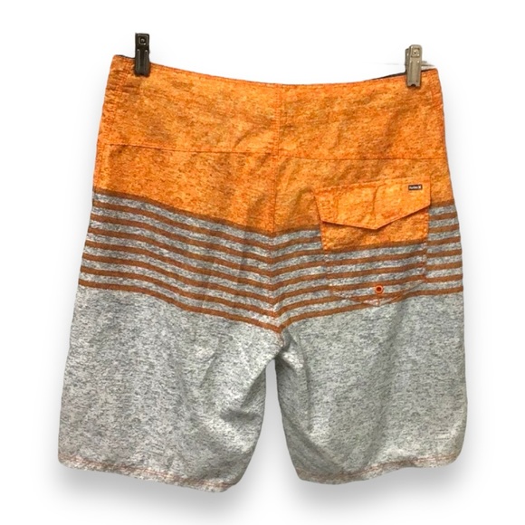 Hurley Phantom Unlined Men's Orange Grey Board Shorts Swim Trunks Quick Dry 30 - Picture 2 of 5